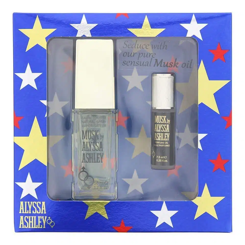 alyssa ashley musk eau de toilette 50ml parfum oil 75ml gift set