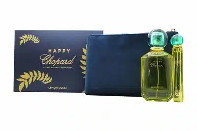 chopard happy chopard lemon dulci gift set 100ml edp 10ml edp pouch
