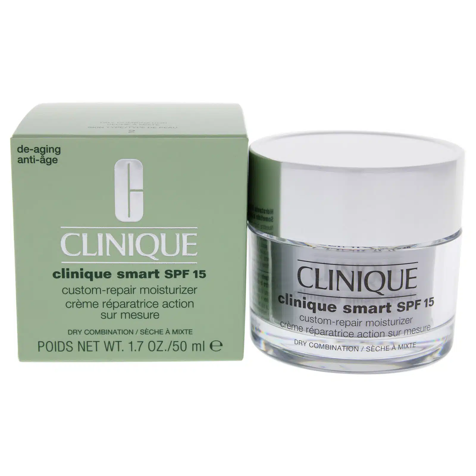 clinique clinique smart custom repair moisturizer spf15 dry combination 17oz