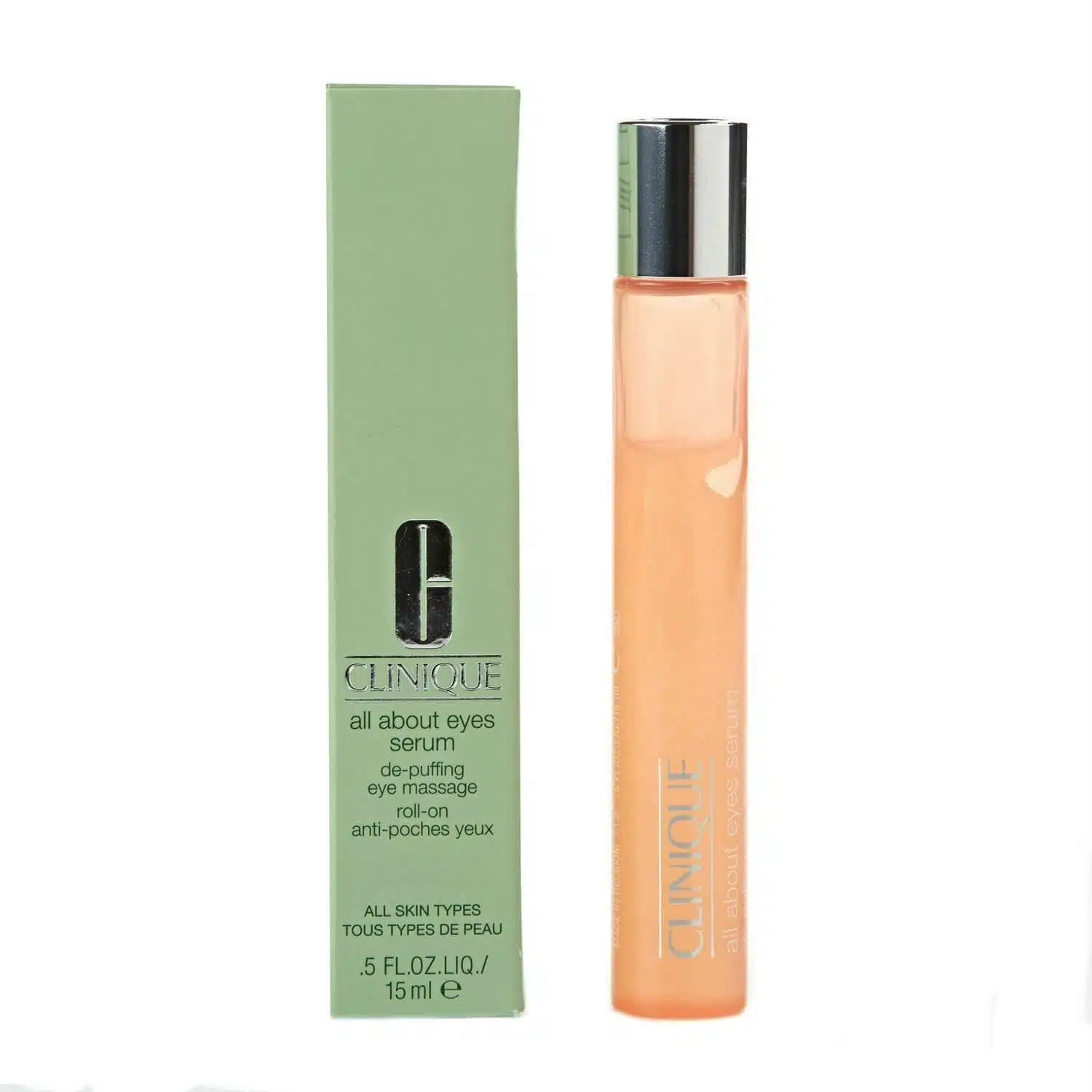 clinique eye serum all about eyes de puffing eye massage roll on 15ml brand new