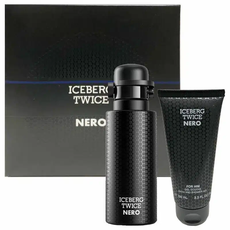 cofanetto uomo iceberg twice nero edt 125ml bath shower gel 100ml