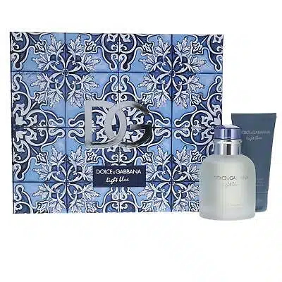 dolce gabbana light blue gift set 75ml edt 50ml aftershave balm