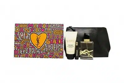 yves saint laurent libre gift set 50ml edp 50ml body balm 2ml mascara pouch