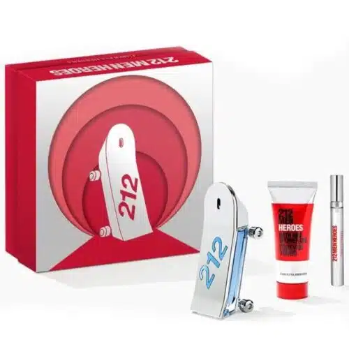carolina herrera 212 men heroes eau de toilette 90ml spray set for him