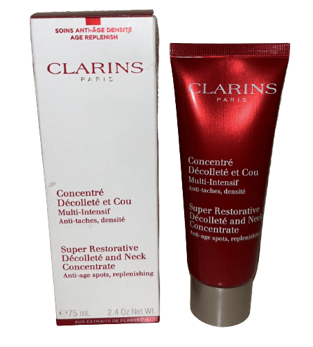 clarins super restorative decollete and neck concentrate anti age spots 75 ml